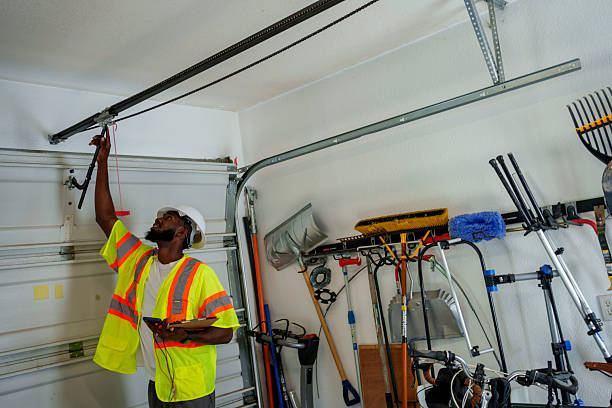 Professional Garage Door Panel Replacement technician working in Jones County County, SD